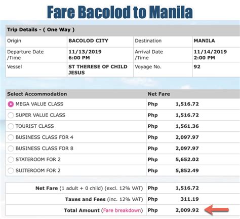 2GO MANILA to BACOLOD – Ferry Schedules & Fares.